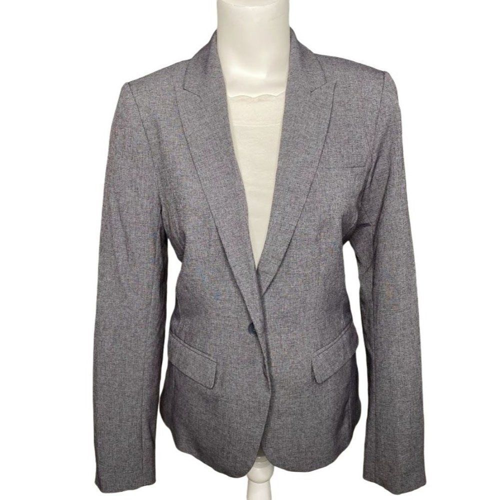 Womens Apt 9 Gray Notch Collar‎ Single Breasted Blazer Sz 12